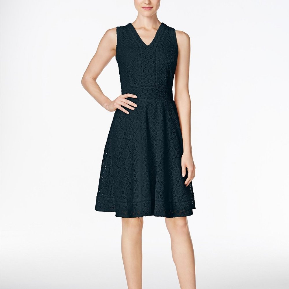 Charter Club Petite Lace Fit & Flare Dress